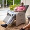Flash Furniture Nemo Indoor/Outdoor Patio Wicker Rattan Recliner Lounge Chair w/Flip up Side Table, Gray LTS-0422-GY-GY-GG - alternate 4